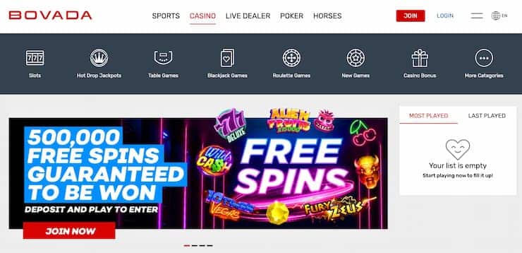 Bovada casino - the best offshore casino sites