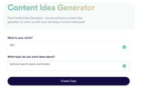 Copy AI Content Idea Generator