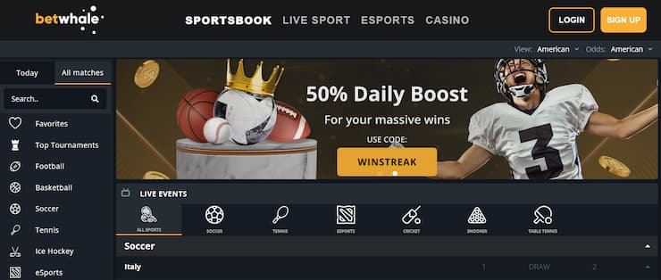 BetWhale Betting Site - great bonuses for North Carolina