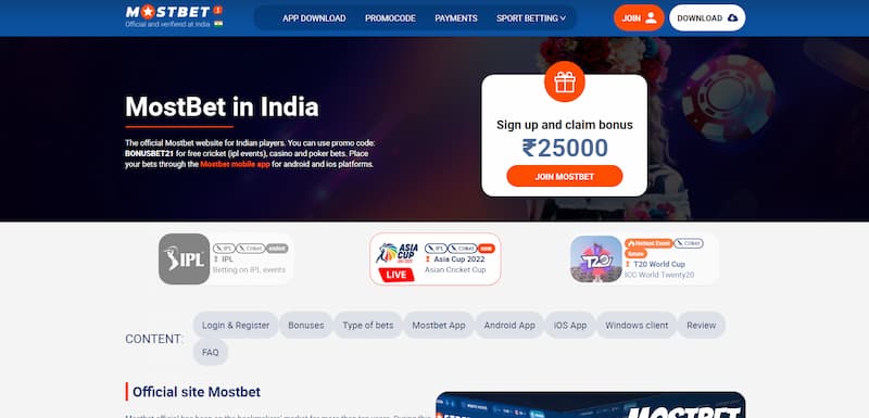 Mostbet - One of The Best New Sites for Real Money Sports Betting in India