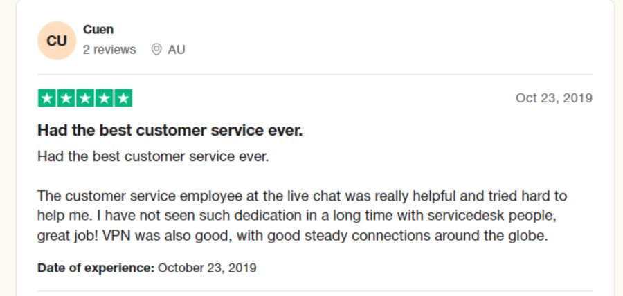 VyprVPN customer service review