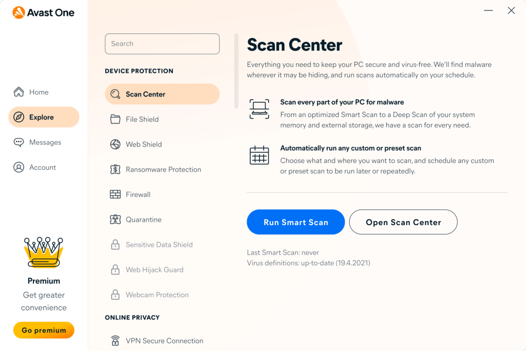 Avast scan center | Best free spyware removal tool