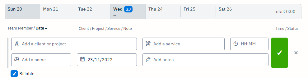 FreshBooks time-tracking tool