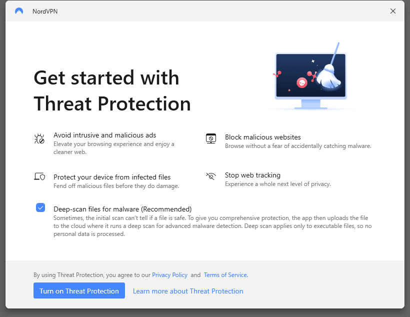 NordVPN threat protection features