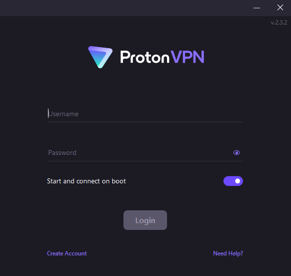 The final stage of the Proton VPN installation process