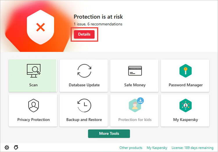 Sample threat detection with Kaspersky