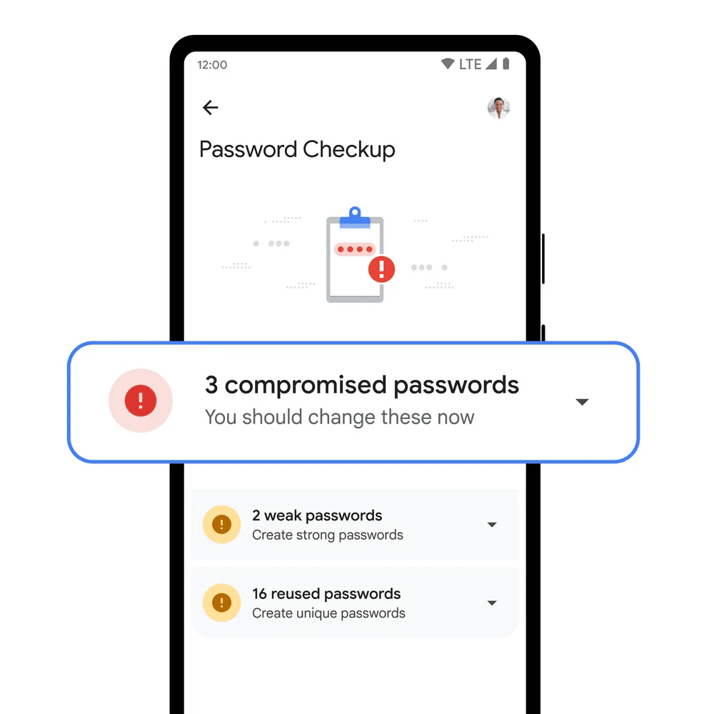 The Android password manager’s Password CheckUp feature