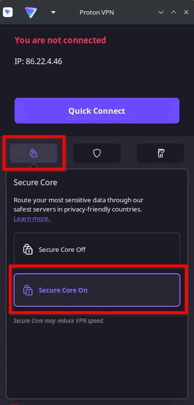 Proton VPN’s Secure Core feature
