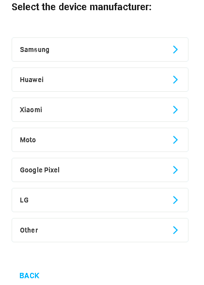 mSpy android device selection