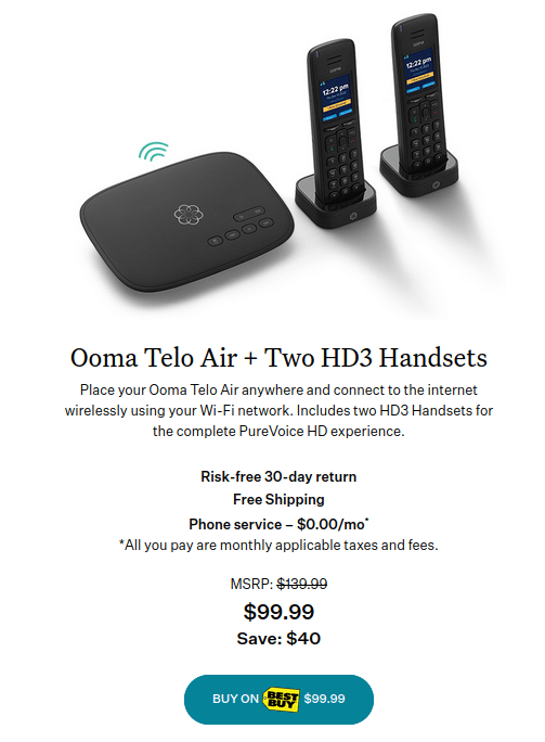ooma review handsets deal internet phone