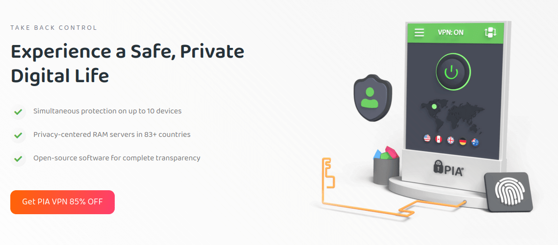 private internet access main page offer