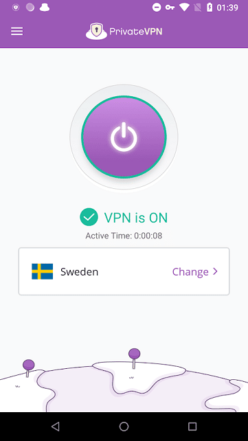 PrivateVPN interface Best VPN for Streaming
