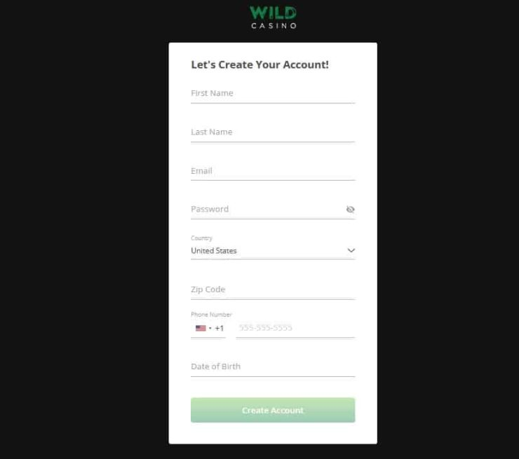 Verify your Wild Casino account